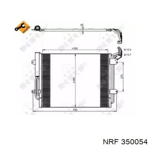 Radiador de aparelho de ar condicionado NRF 350054 preço, a partir de 149,67 USD
