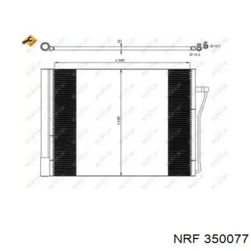 350077 NRF Radiador de aparelho de ar condicionado