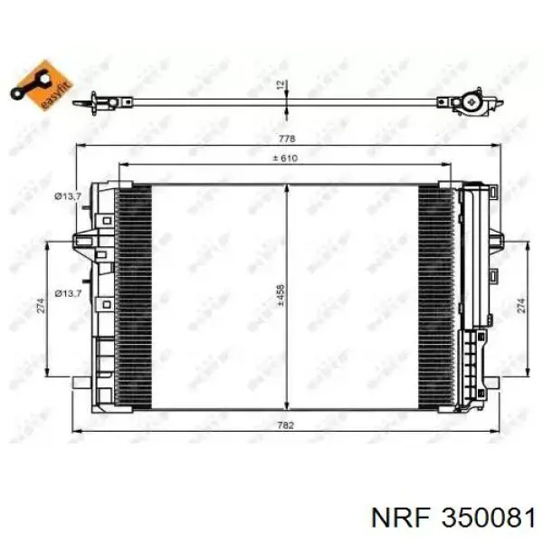 Radiador de aparelho de ar condicionado Nissan/Infiniti 921005DA0A preço, a partir de 131,10 USD