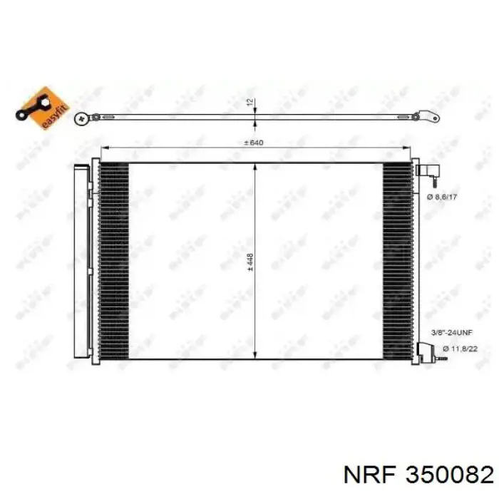 Radiador de aparelho de ar condicionado Mercedes A0995001854 preço, a partir de 143,52 USD