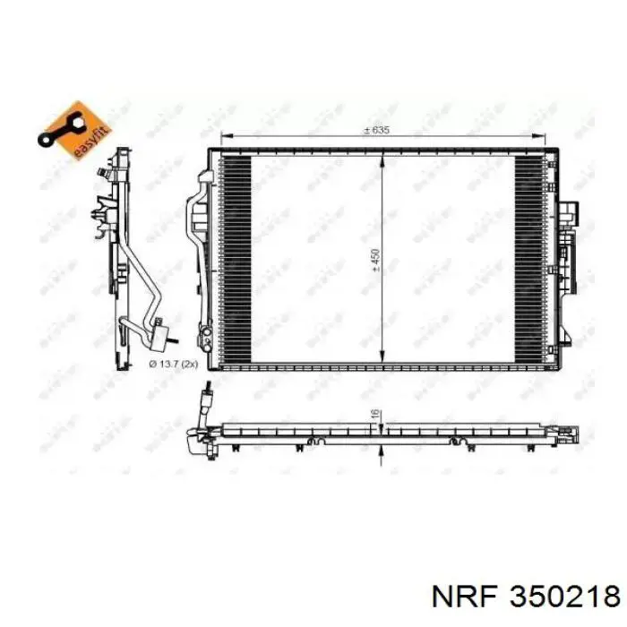 822643 VALEO Radiador de aparelho de ar condicionado