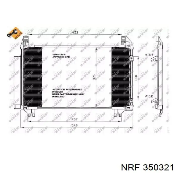 CF20441 Delphi Radiador de aparelho de ar condicionado