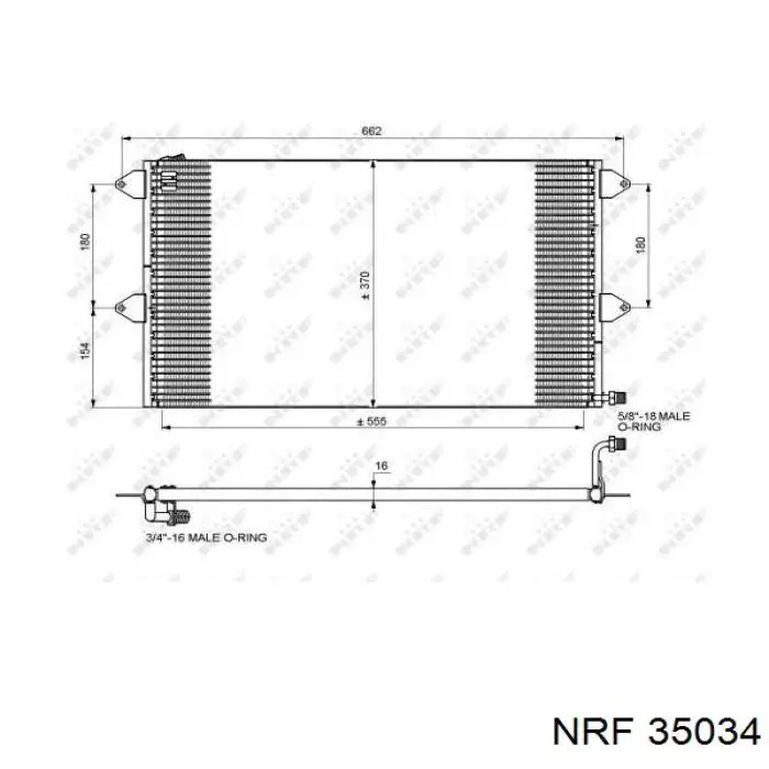 Radiador de aparelho de ar condicionado NRF 35034 preço, a partir de 67,25 USD