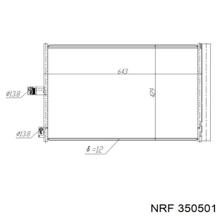 Radiador de aparelho de ar condicionado NRF 350501 preço, a partir de 117,65 USD