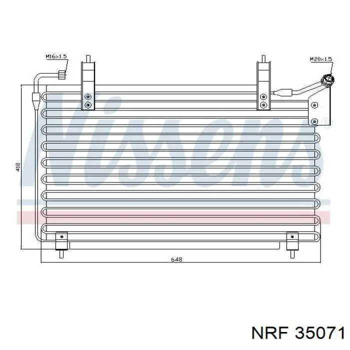 Radiador de aparelho de ar condicionado NRF 35071 preço, a partir de 171,91 USD
