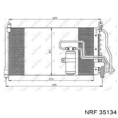 Compre 35134 NRF Radiador de aparelho de ar condicionado
