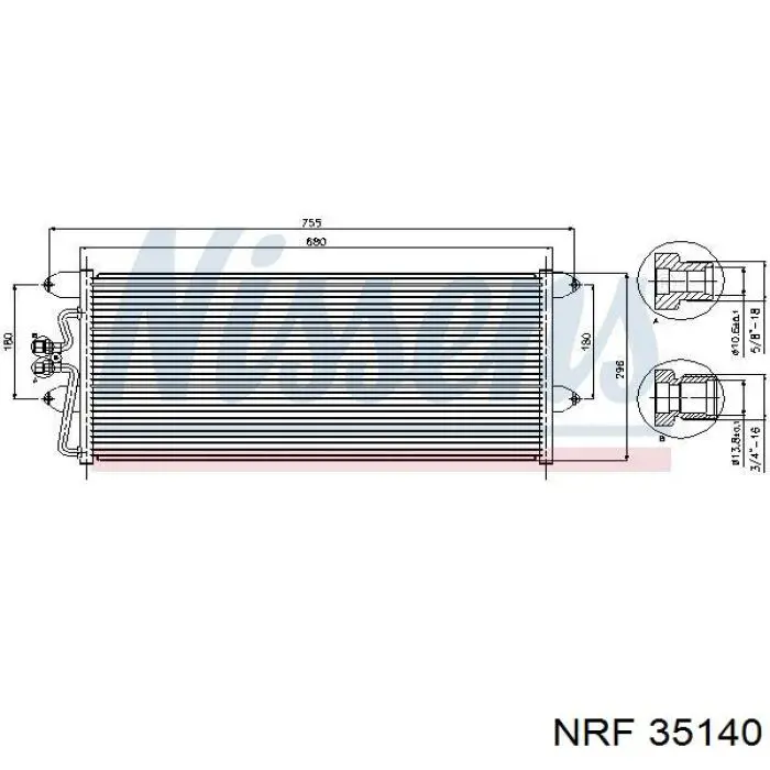 Compre 35140 NRF Radiador de aparelho de ar condicionado