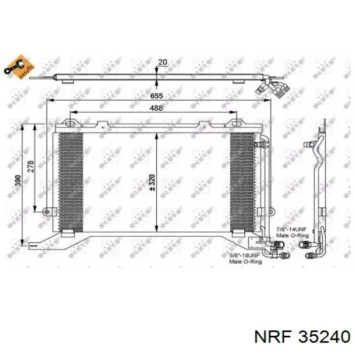 Radiador de aparelho de ar condicionado NRF 35240 preço, a partir de 69,93 USD