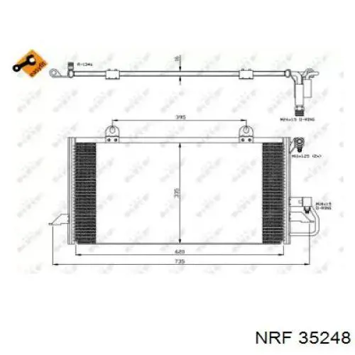 Radiador de aparelho de ar condicionado NRF 35248 preço, a partir de 100,85 USD