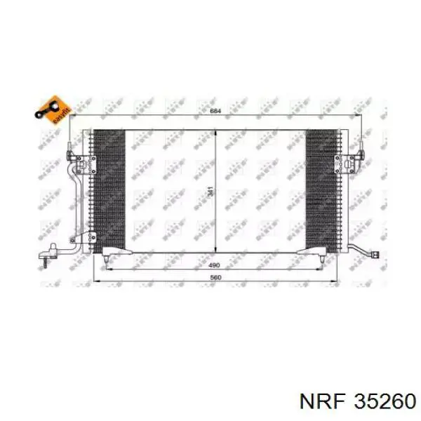 Radiador de aparelho de ar condicionado NRF 35260 preço, a partir de 77,19 USD