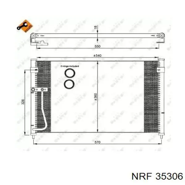 Radiador de aparelho de ar condicionado NRF 35306 preço, a partir de 78,97 USD