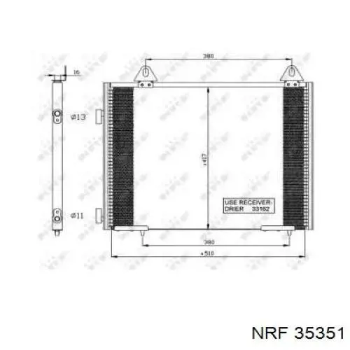 Radiador de aparelho de ar condicionado NRF 35351 preço, a partir de 82,26 USD