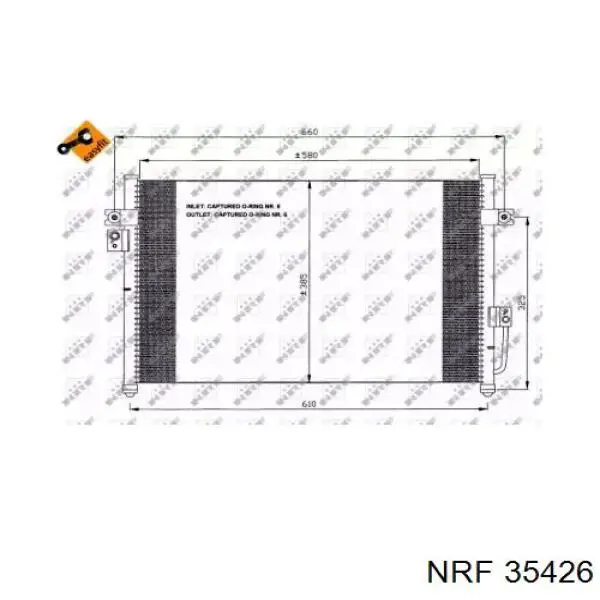 Radiador de aparelho de ar condicionado NRF 35426 preço, a partir de 93,80 USD