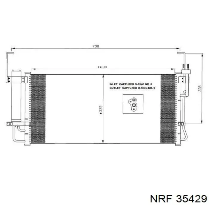 Radiador de aparelho de ar condicionado NRF 35429 preço, a partir de 84,42 USD