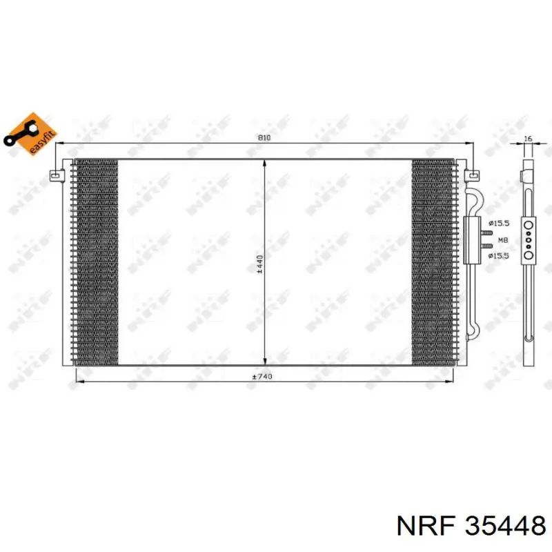 Radiador de aparelho de ar condicionado NRF 35448 preço, a partir de 103,72 USD