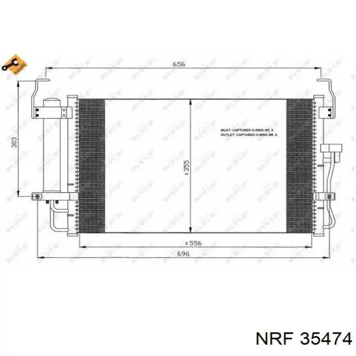 Radiador de aparelho de ar condicionado NRF 35474 preço, a partir de 68,22 USD
