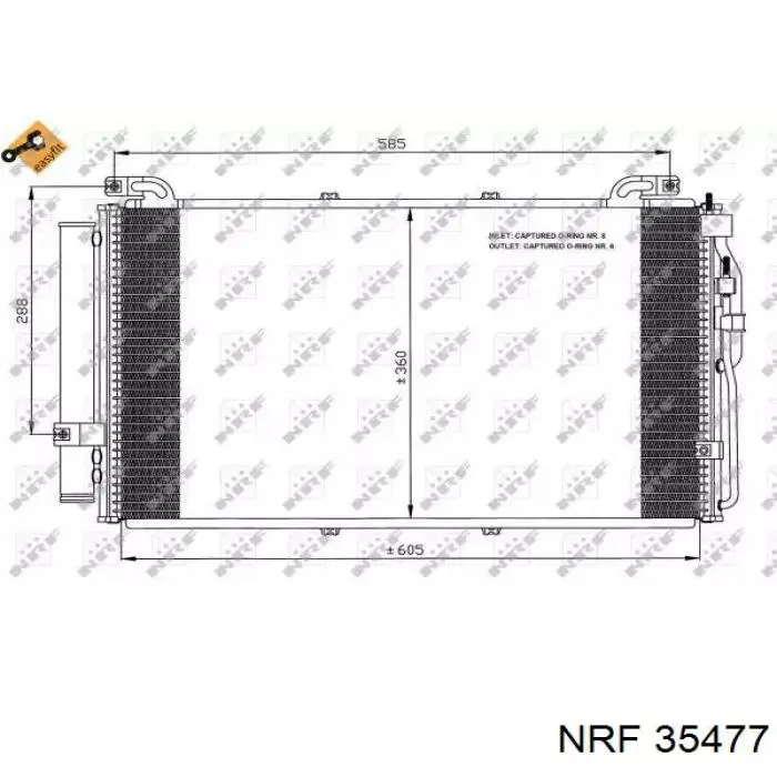 Radiador de aparelho de ar condicionado NRF 35477 preço, a partir de 101,20 USD