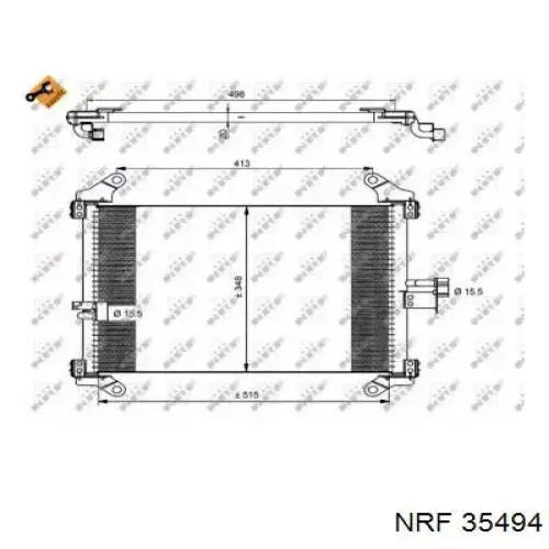 Radiador de aparelho de ar condicionado NRF 35494 preço, a partir de 103,01 USD