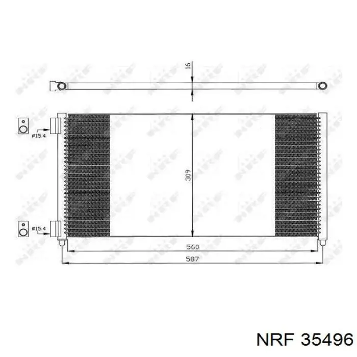 Radiador de aparelho de ar condicionado NRF 35496 preço, a partir de 80,02 USD