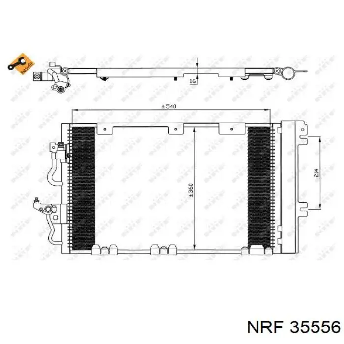 Compre 35556 NRF Radiador de aparelho de ar condicionado