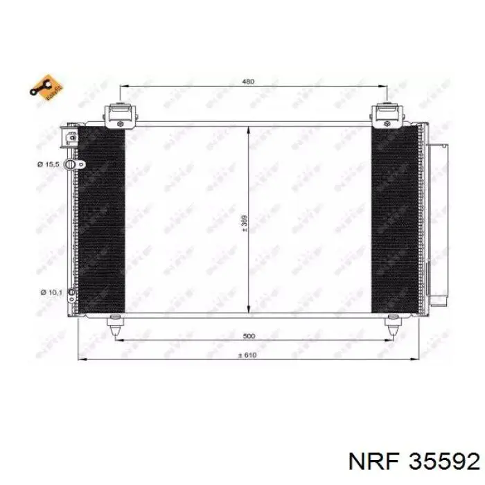 Radiador de aparelho de ar condicionado NRF 35592 preço, a partir de 100,54 USD