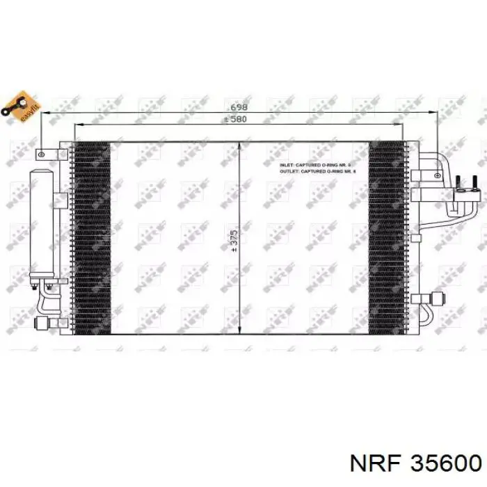 Radiador de aparelho de ar condicionado NRF 35600 preço, a partir de 88,92 USD