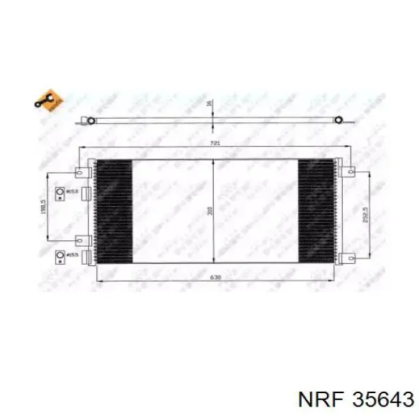 Radiador de aparelho de ar condicionado NRF 35643 preço, a partir de 88,14 USD