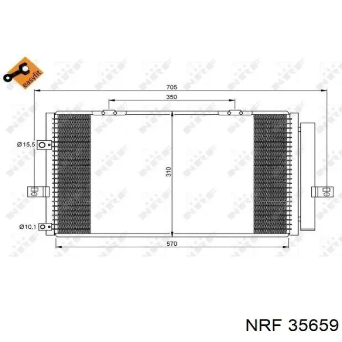 Compre 35659 NRF Radiador de aparelho de ar condicionado
