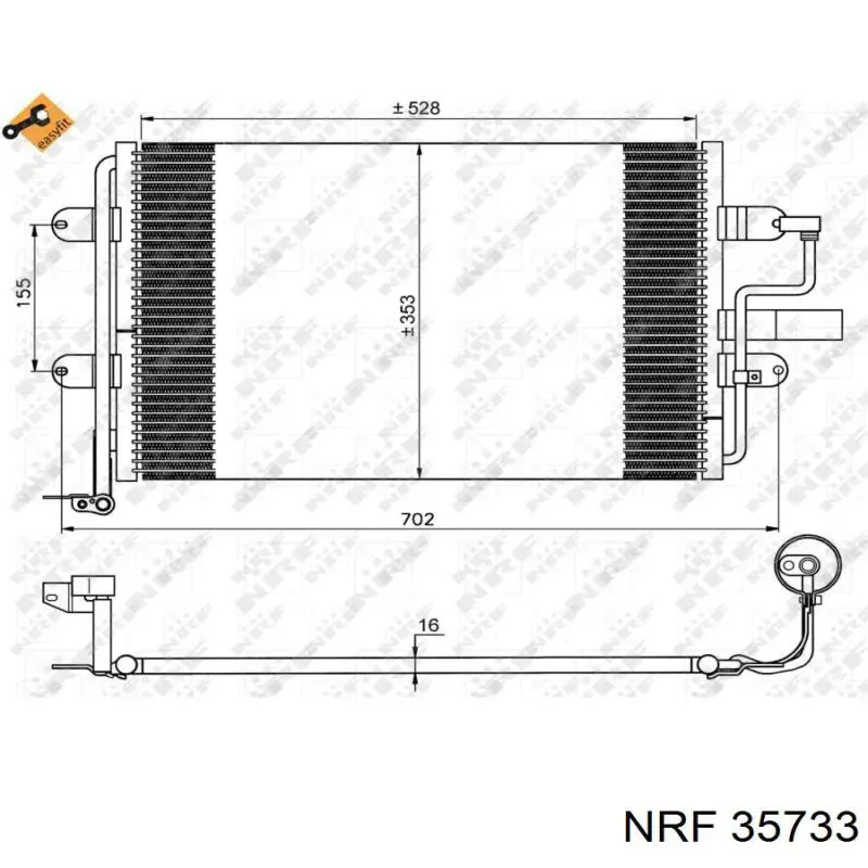 Radiador de aparelho de ar condicionado NRF 35733 preço, a partir de 89,39 USD