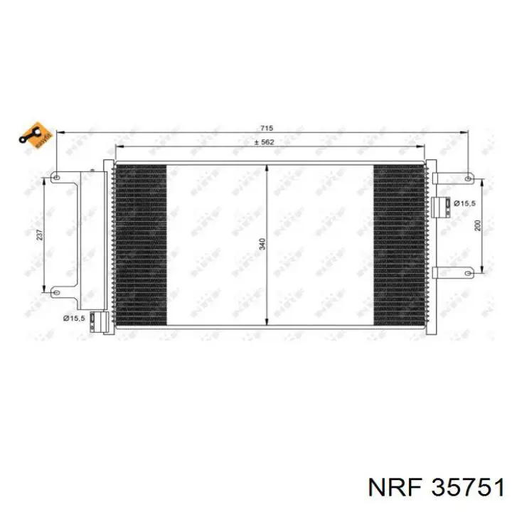 Radiador de aparelho de ar condicionado NRF 35751 preço, a partir de 108,96 USD