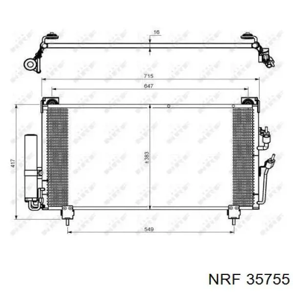 Radiador de aparelho de ar condicionado NRF 35755 preço, a partir de 111,23 USD