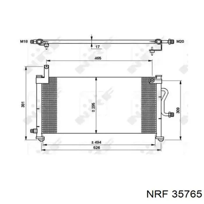 Radiador de aparelho de ar condicionado NRF 35765 preço, a partir de 75,25 USD