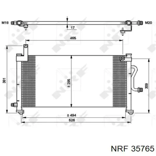 Compre 35765 NRF Radiador de aparelho de ar condicionado