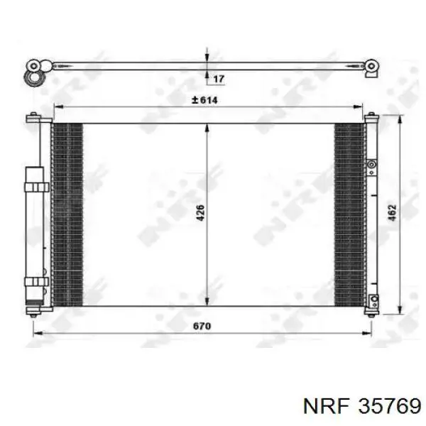 Radiador de aparelho de ar condicionado NRF 35769 preço, a partir de 87,94 USD