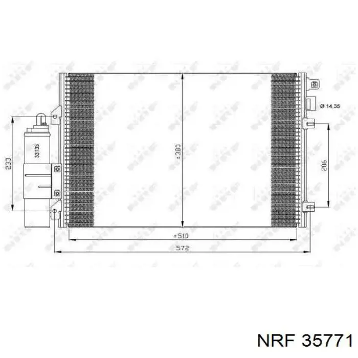 Radiador de aparelho de ar condicionado NRF 35771 preço, a partir de 78,32 USD
