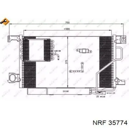 Compre 35774 NRF Radiador de aparelho de ar condicionado