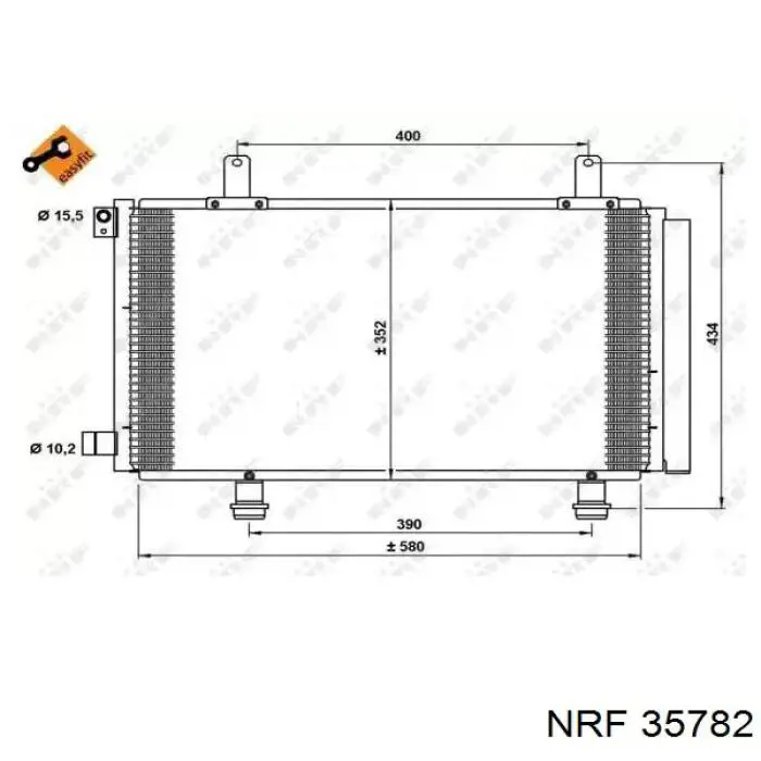 Radiador de aparelho de ar condicionado NRF 35782 preço, a partir de 133,73 USD