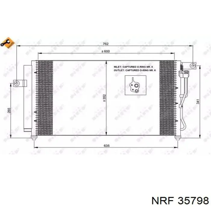 Radiador de aparelho de ar condicionado NRF 35798 preço, a partir de 98,65 USD
