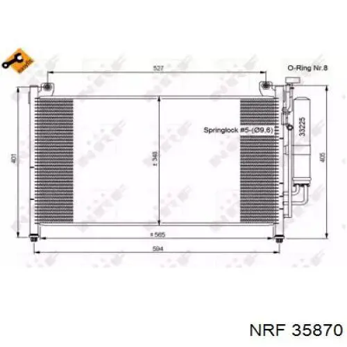 Radiador de aparelho de ar condicionado NRF 35870 preço, a partir de 117,15 USD