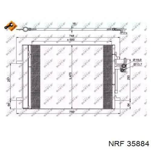 Radiador de aparelho de ar condicionado NRF 35884 preço, a partir de 110,86 USD