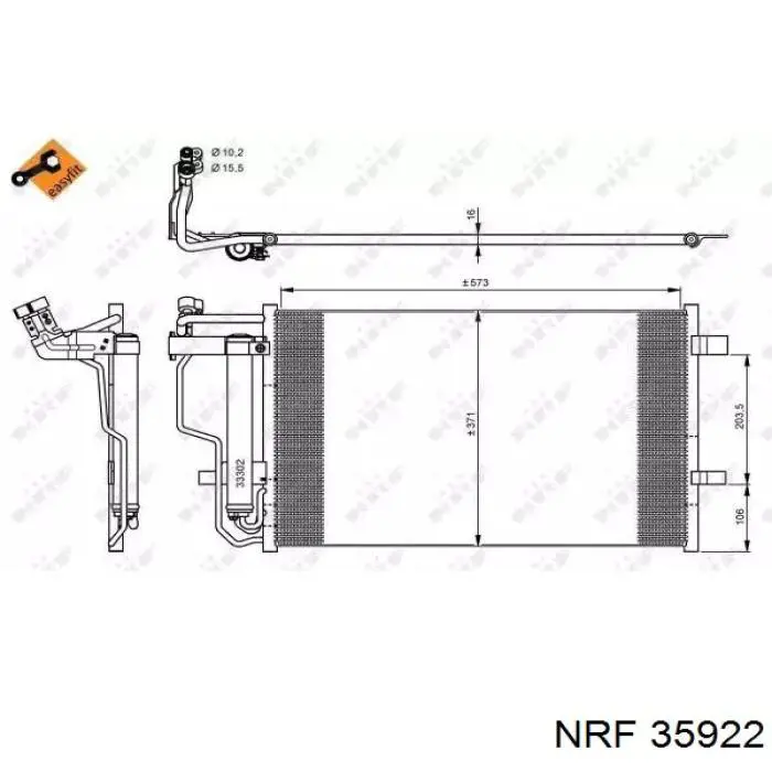Radiador de aparelho de ar condicionado NRF 35922 preço, a partir de 117,94 USD