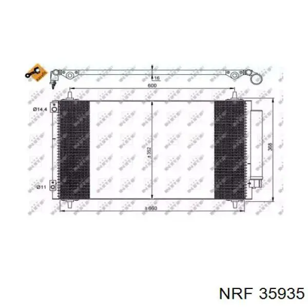 Radiador de aparelho de ar condicionado NRF 35935 preço, a partir de 162,83 USD