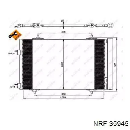 Radiador de aparelho de ar condicionado NRF 35945 preço, a partir de 89,39 USD