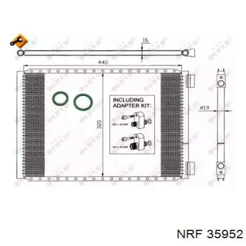 Radiador de aparelho de ar condicionado NRF 35952 preço, a partir de 85,28 USD