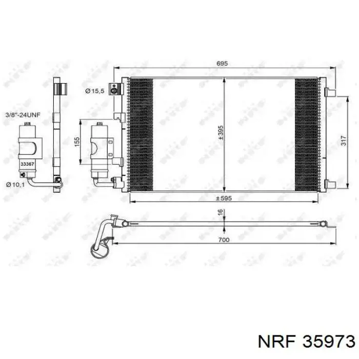 Radiador de aparelho de ar condicionado NRF 35973 preço, a partir de 122,58 USD