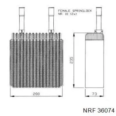 Vaporizador de aparelho de ar condicionado 36074 NRF