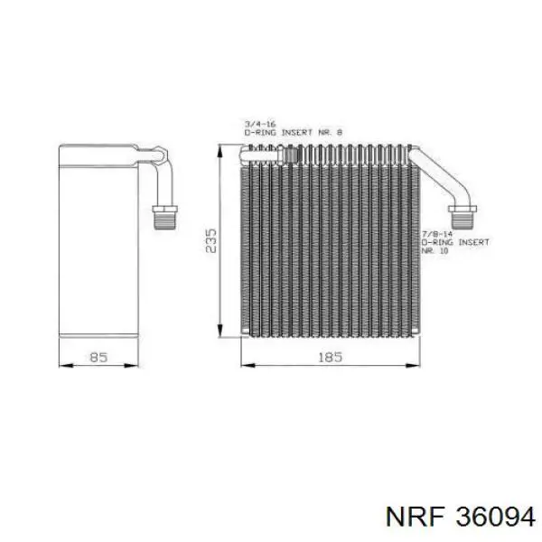 Vaporizador de aparelho de ar condicionado Citroen Jumper  244