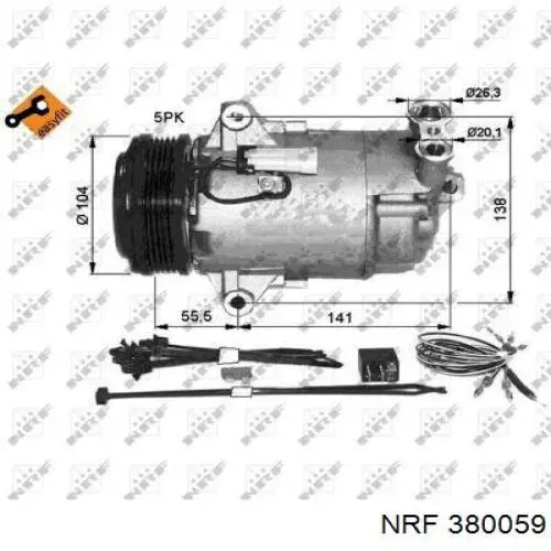 CC500A Euroklima Acoplamento (bobina magnética) do compressor de aparelho de ar condicionado