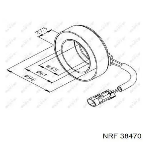 Compre 38470 NRF Acoplamento (bobina magnética) do compressor de aparelho de ar condicionado