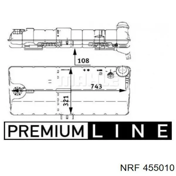Tanque de expansão do sistema de esfriamento NRF 455010 preço, a partir de 126,33 USD
